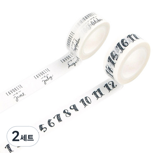 라이프포인트 라이프스타일 마스킹 테이프 04월 세트 15mm x 7m, 08넘버, 2세트