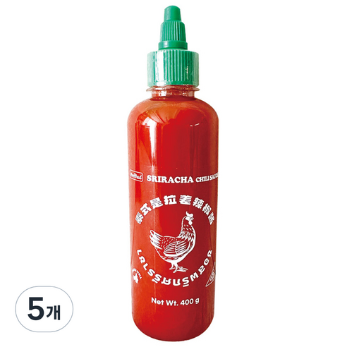 허이펑 닭표 스리라차 핫 칠리 소스, 400g, 5개