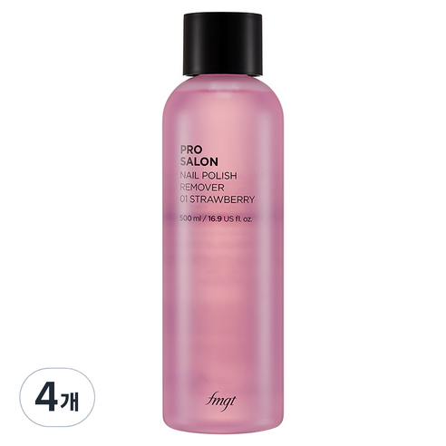 fmgt 프로 살롱 네일 리무버 01스트로베리, 500ml, 4개
