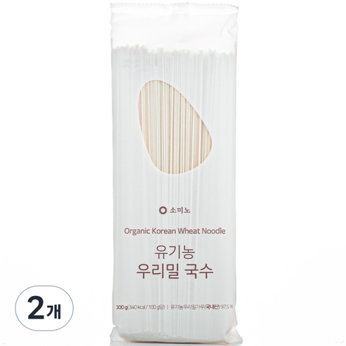 소미노 유기농 우리밀 국수, 300g, 2개