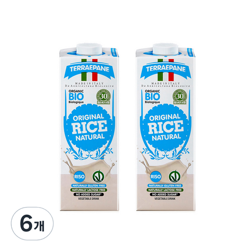테라에판 유기농 라이스 드링크, 6개, 1L