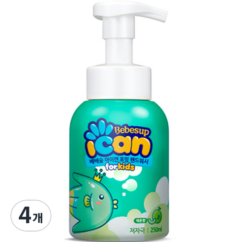 베베숲 아이캔 포밍 핸드워시 메론향, 4개, 250ml