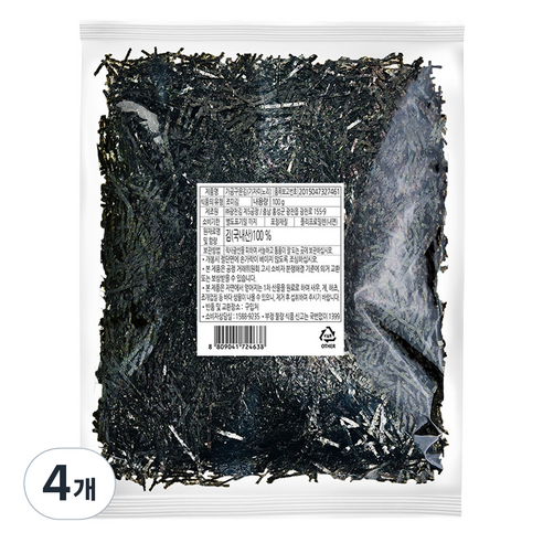 광천김 고명용 김가루, 100g, 4개