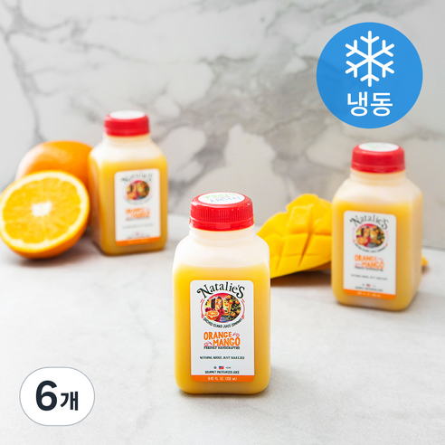 나탈리스 오렌지 망고 착즙 주스 (냉동), 250ml, 6개