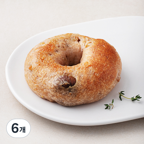 도제식빵 무화과 호두 베이글, 130g, 1개입, 6개