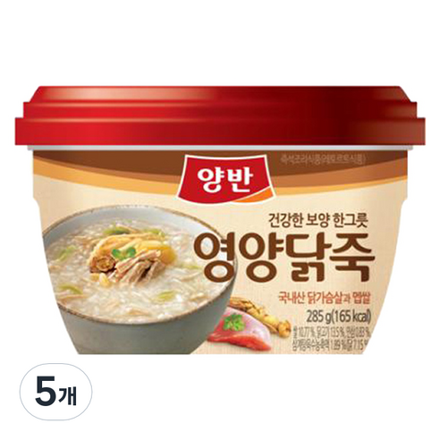 동원에프앤비 양반 죽 삼계, 285g, 5개