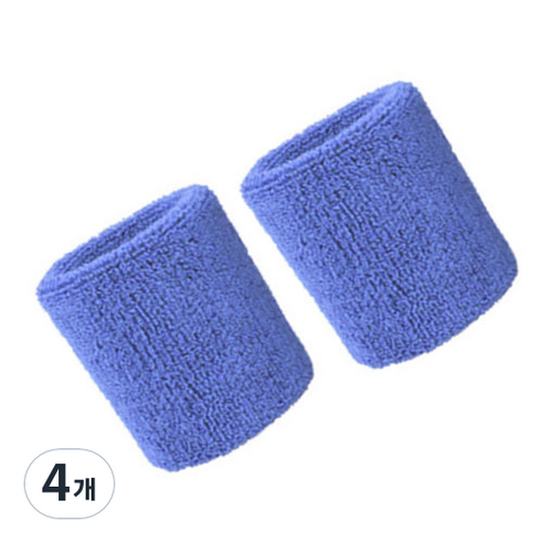라이프포인트 칼라풀 무지 손목 보호대 소 8 x 7.5 cm 블루, 4개