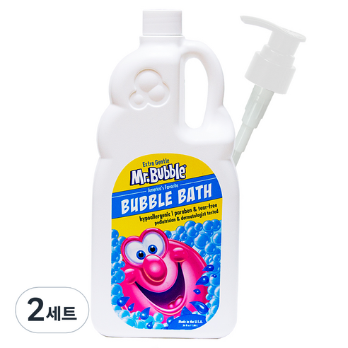 미스터버블 엑스트라젠틀 버블바스 유아 거품목욕제 무향 1060ml + 펌프, 2세트