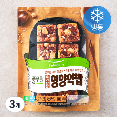 풀무원 우리찹쌀 영양 약밥 (냉동), 320g, 3개