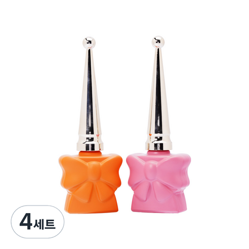 아이빛 르모어 네일 크레이지 리본 넌탑젤 10ml + 베이스젤 10ml 세트, 4세트