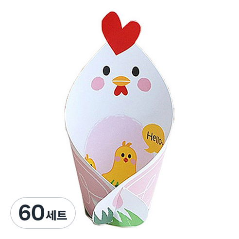 꼬꼬닭 띠지 포장세트, 혼합색상, 60세트