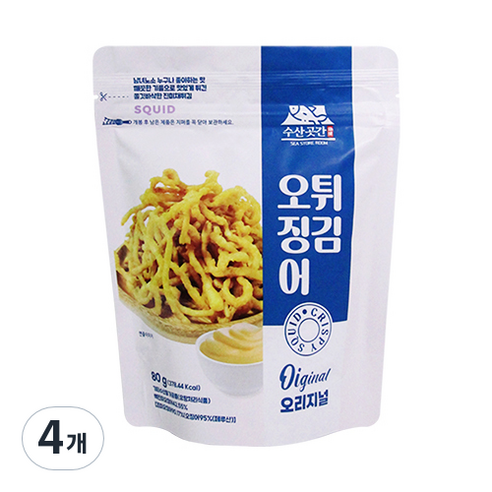 수산곳간 오징어튀김, 80g, 4개