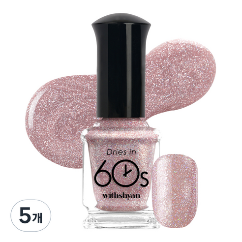 위드샨 60초 매니큐어 9ml, M137 퀸, 5개