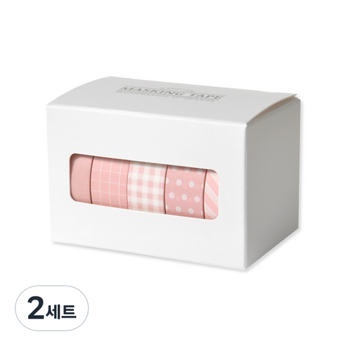 모노라이크 아르떼 마스킹 테이프 5종 세트, Powder pink, 2세트
