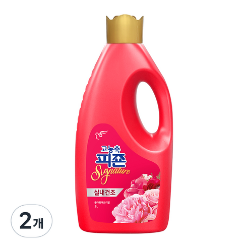 피죤 고농축 실내건조 시그니처 플라워페스티벌 섬유유연제 본품, 2L, 2개