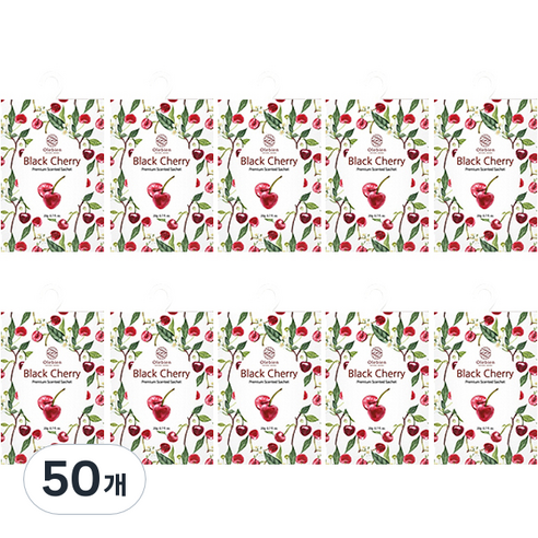 올레비엔 옷장 사쉐 종이방향제 본품 블랙체리 향, 20g, 50개, 과일/트로피칼향