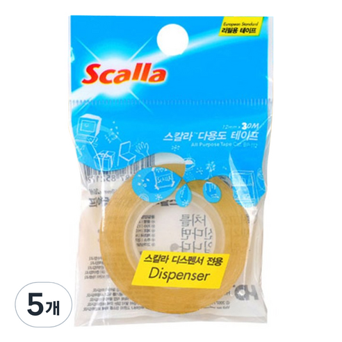 Scalla 골드테이프 리필 G1230R, 혼합색상, 5개