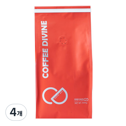 커피디바인 딥블랙블렌드 원두커피, 핸드드립/커피메이커, 500g, 4개