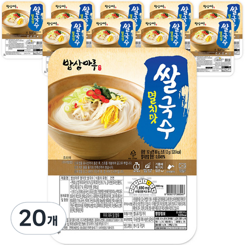 Read more about the article 밥상마루 멸치맛 쌀국수 92g, 20개