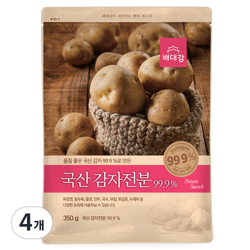 배대감 국산 감자전분, 350g, 4개