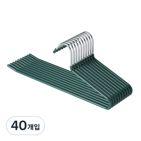 코멧 홈 논슬립 바지걸이, 그린, 40개