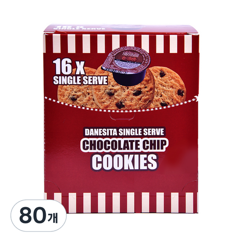 댄케이크 싱글서브 초콜릿칩 쿠키, 320g, 5개