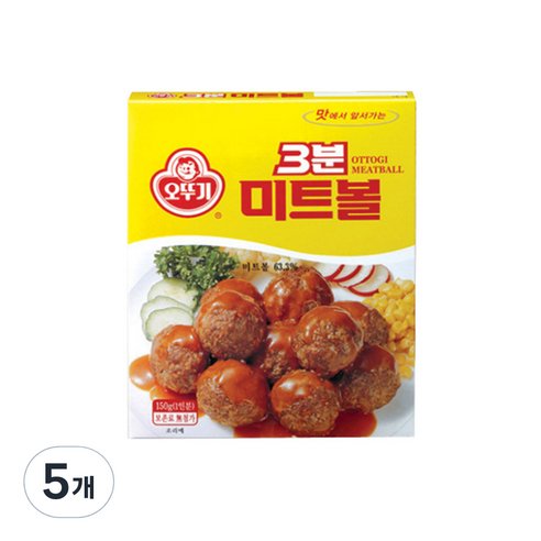 오뚜기 3분 미트볼, 150g, 5개