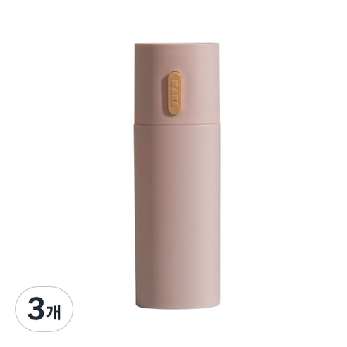 디에스 휴대용 파스텔 칫솔 치약통 핑크, 3개