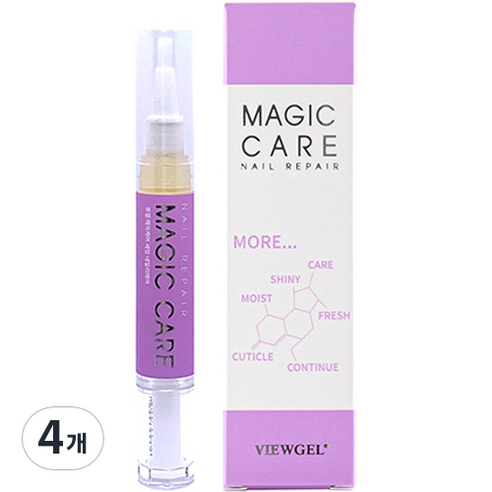 뷰젤 매직케어 네일 솔루션 손톱 영양제, 5ml, 4개