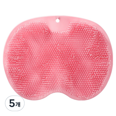 재마로 논슬립 각질 제거 풋브러시 핑크, 1개입, 5개, 100g