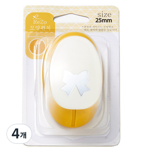 포코스 모양펀치 R-25, 리본, 4개