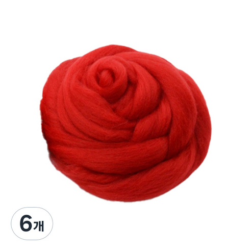 위빙 / 마크라메 재료 펠트실 50g, 35 딥레드, 6개