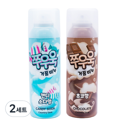 컨트리세이브 쭈우욱 폼솝 버블클렌져 달콤향 200ml x 2종 세트, 2세트