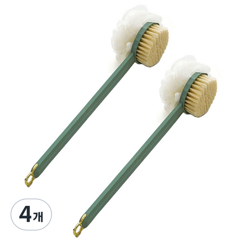 알로데 보송 바디 브러쉬 양면, TYPE02 그린, 4개