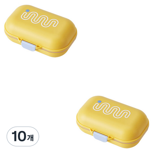더자카 비비드톤 휴대용 비누케이스 FREE, 비비드 옐로, 10개