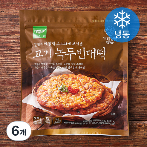 부침명장 사옹원 고기 녹두빈대떡 2개입 (냉동), 300g, 6개