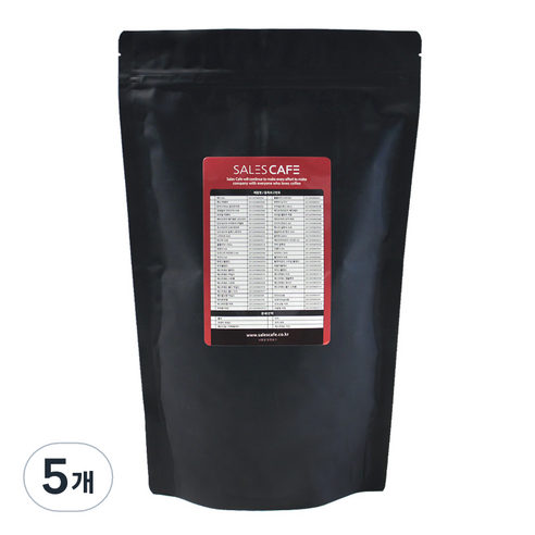 세일즈카페 블렌드 원두커피 진한맛, 홀빈(분쇄안함), 500g, 5개