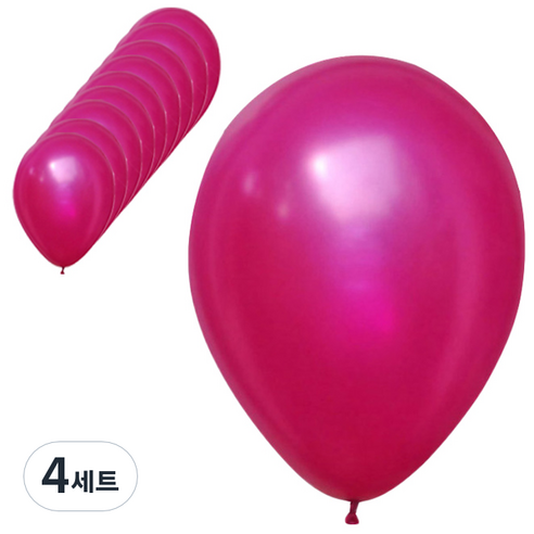 파티팡 라운드 30cm 풍선 10개입, 펄 푸치샤, 4세트