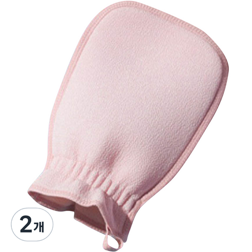 코코마트 심플 장갑형 때밀이 타월, 핑크, 2개, 1개입