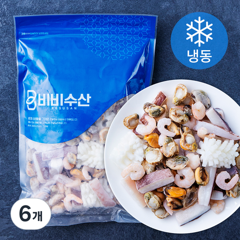 비비수산 깔끔하고 간편한 해물모둠 (냉동), 6개, 800g