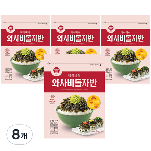바다모아 와사비 돌김자반, 55g, 8개