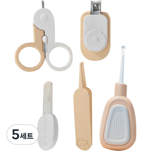 블루마켓 아기사자 네일 5종 세트, 연핑크, 5세트