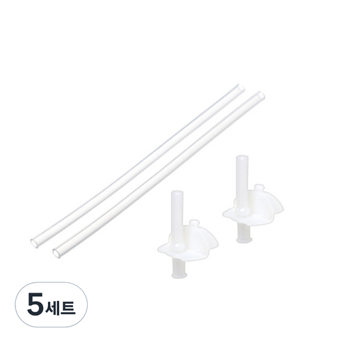 릿첼 젖병 스탭업 교체용 빨대세트, 투명색, 5세트