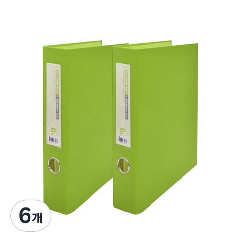 알파 3공 에코프랜드리 합지 D링 바인더 A4 5cm, 녹색, 6개