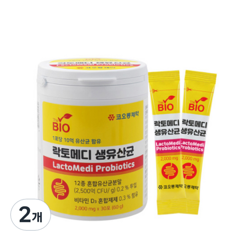 코오롱제약 락토메디 생유산균 30p, 60g, 2개