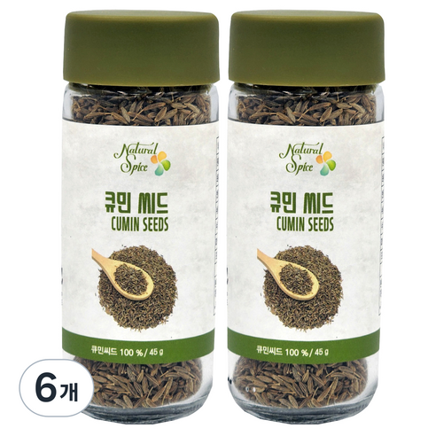 내츄럴스파이스 큐민 씨드, 45g, 6개