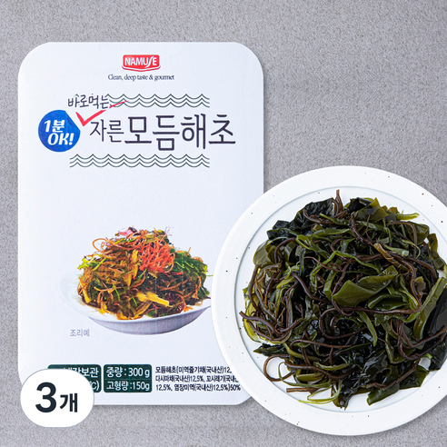 나무새 자른 모듬해초, 300g, 3개