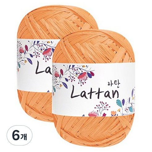 yarna 라탄 2볼 라피아실 40g, 49번(무광), 6개