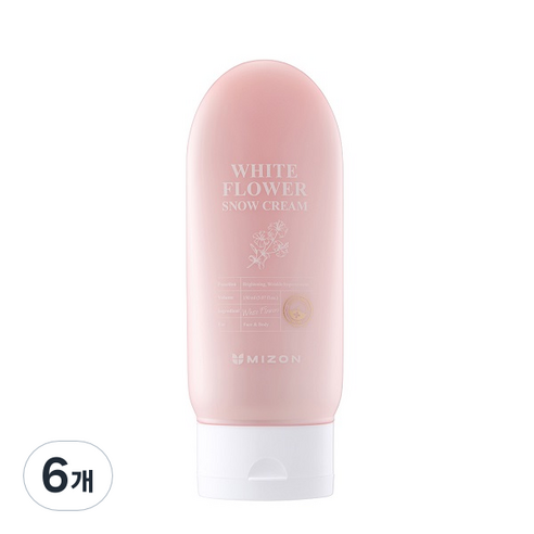미즈온 화이트 플라워 스노우 톤업 크림 150ml, 6개