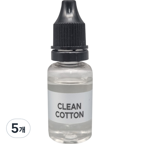 엠퓨처 차량용 불독 방향제 리필 오일 15ml, 5개, 클린코튼